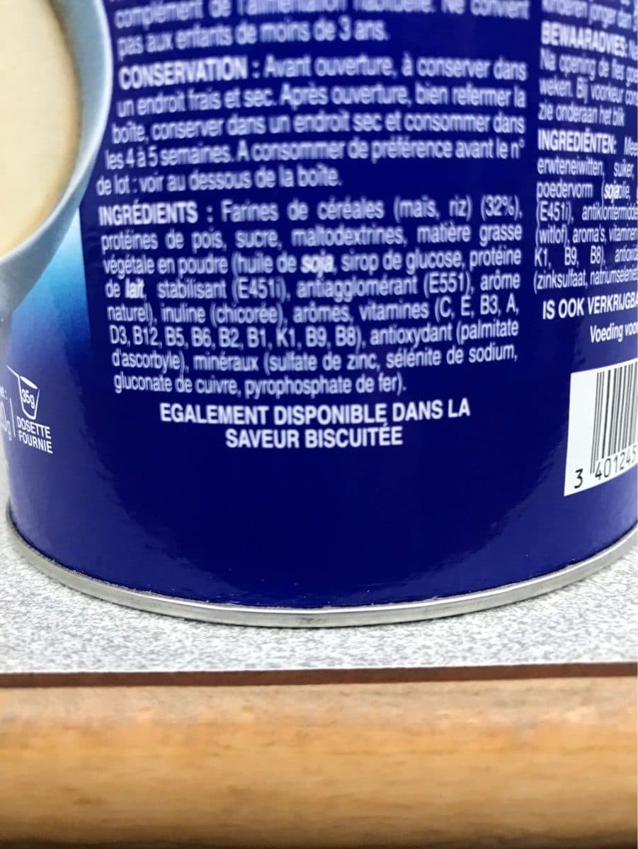 DELICAL cereal instant - arôme miel vanille packshot