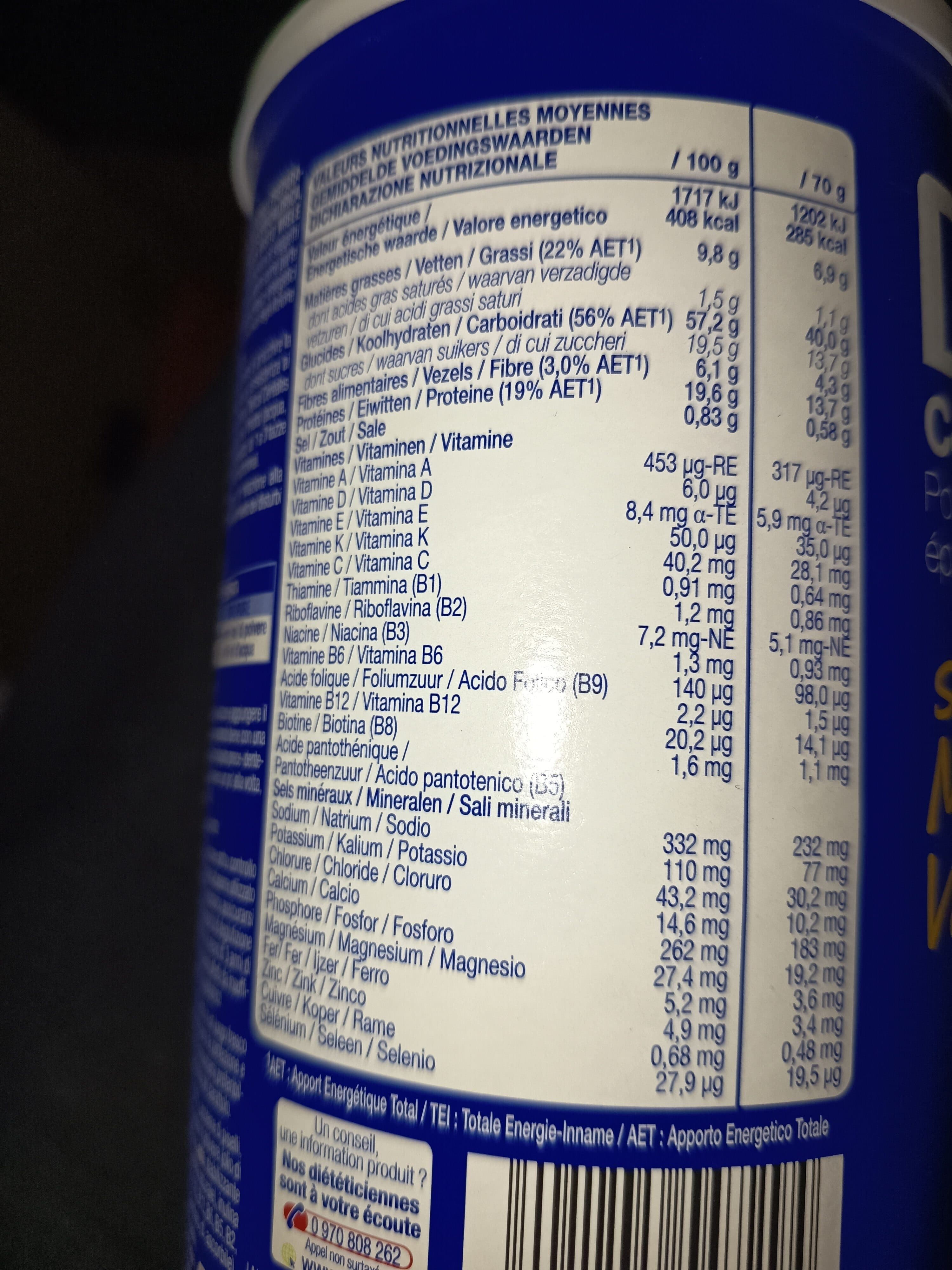 DELICAL cereal instant - arôme miel vanille packshot