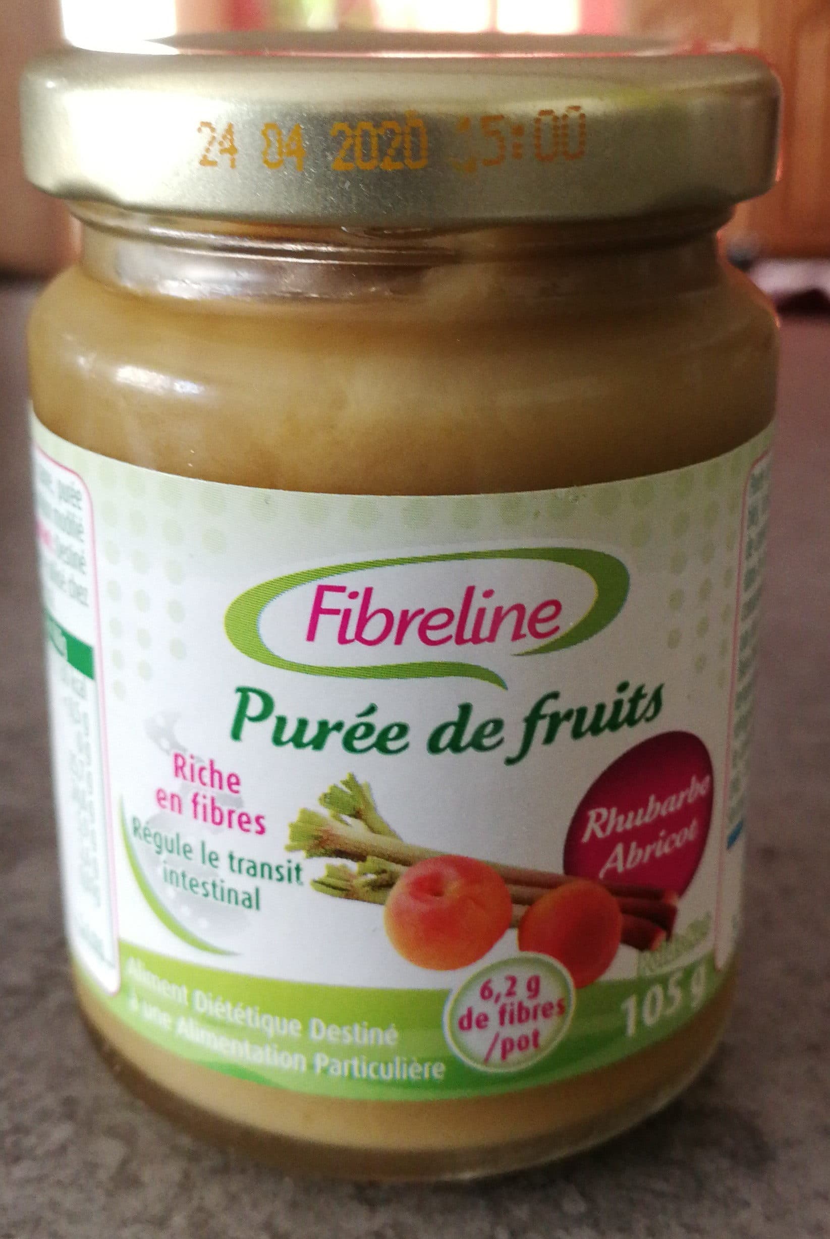 Fibreline Fibreline Puree Rhubarbe Abricot packshot