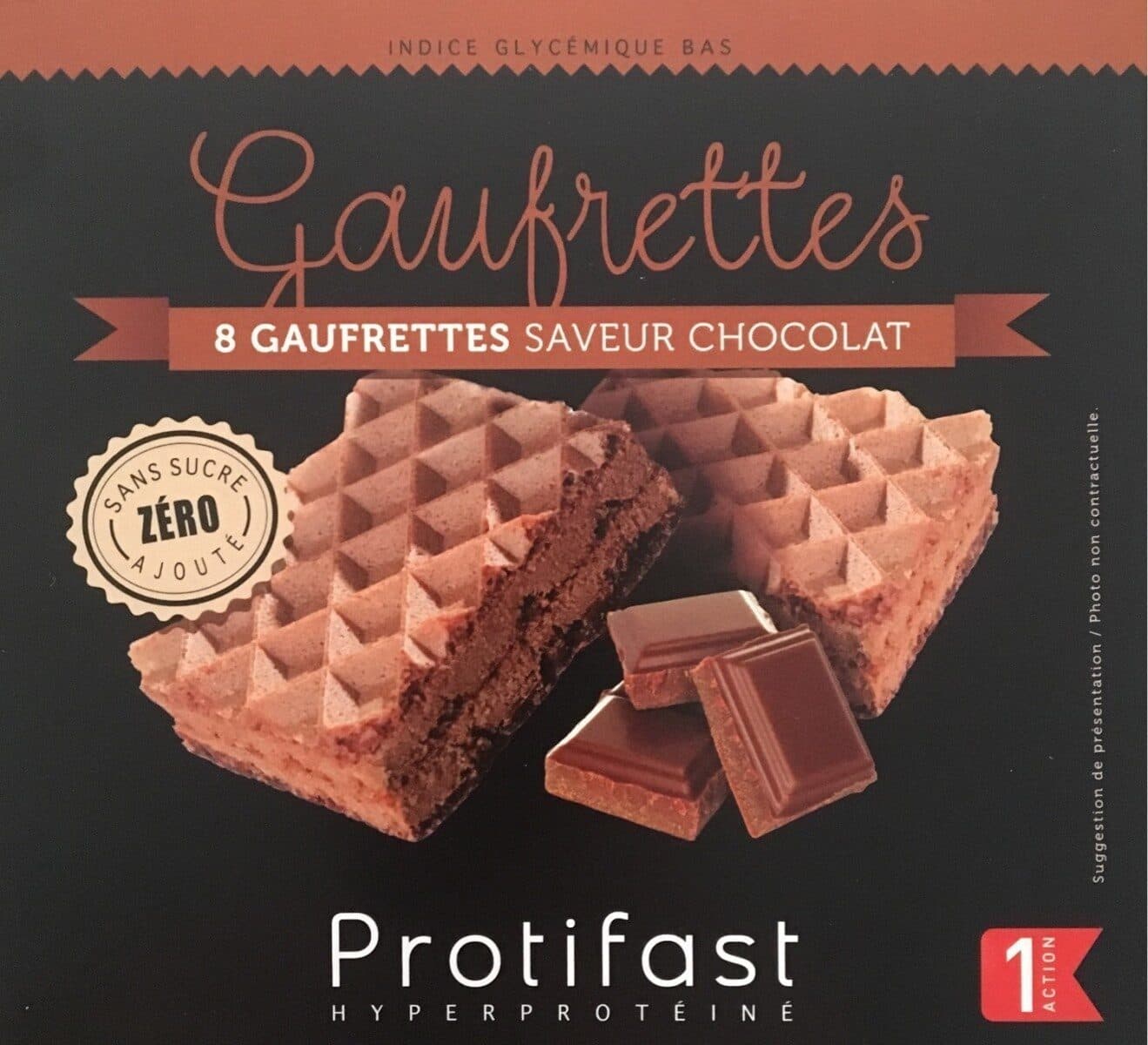 Protifast PROTIFAST GAUFRETTE Hyperprotéinée PHASE STARTER Saveur Chocolat packshot