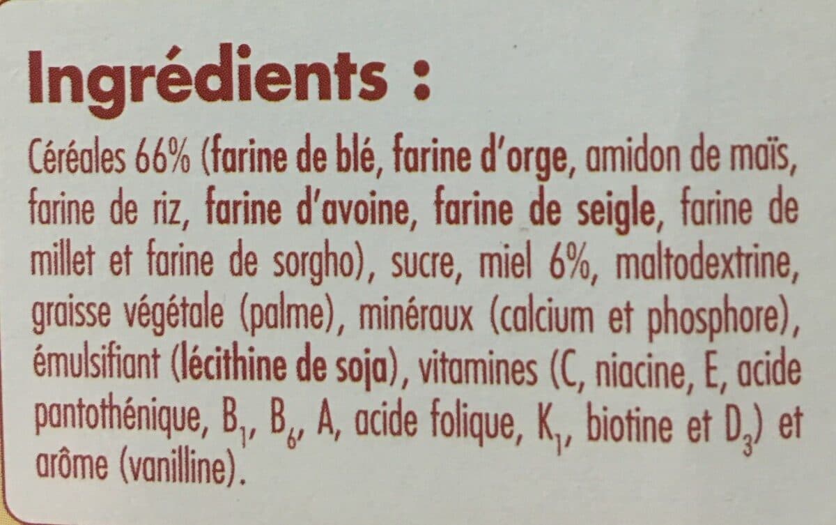 Nutriben 8 céréales avec touche de miel packshot