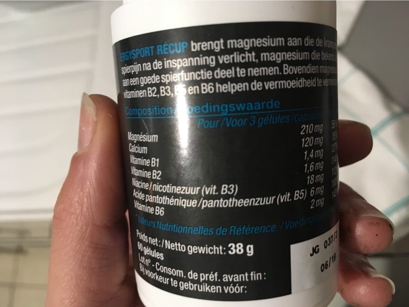 Ergysport Ergysport Recup - 60 Gelules - Nutergia packshot