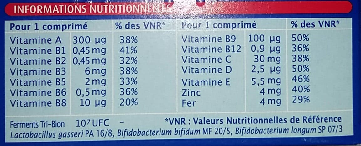 Open Food Facts Bion 3 Junior Goût Framboise 30 Comprimés packshot