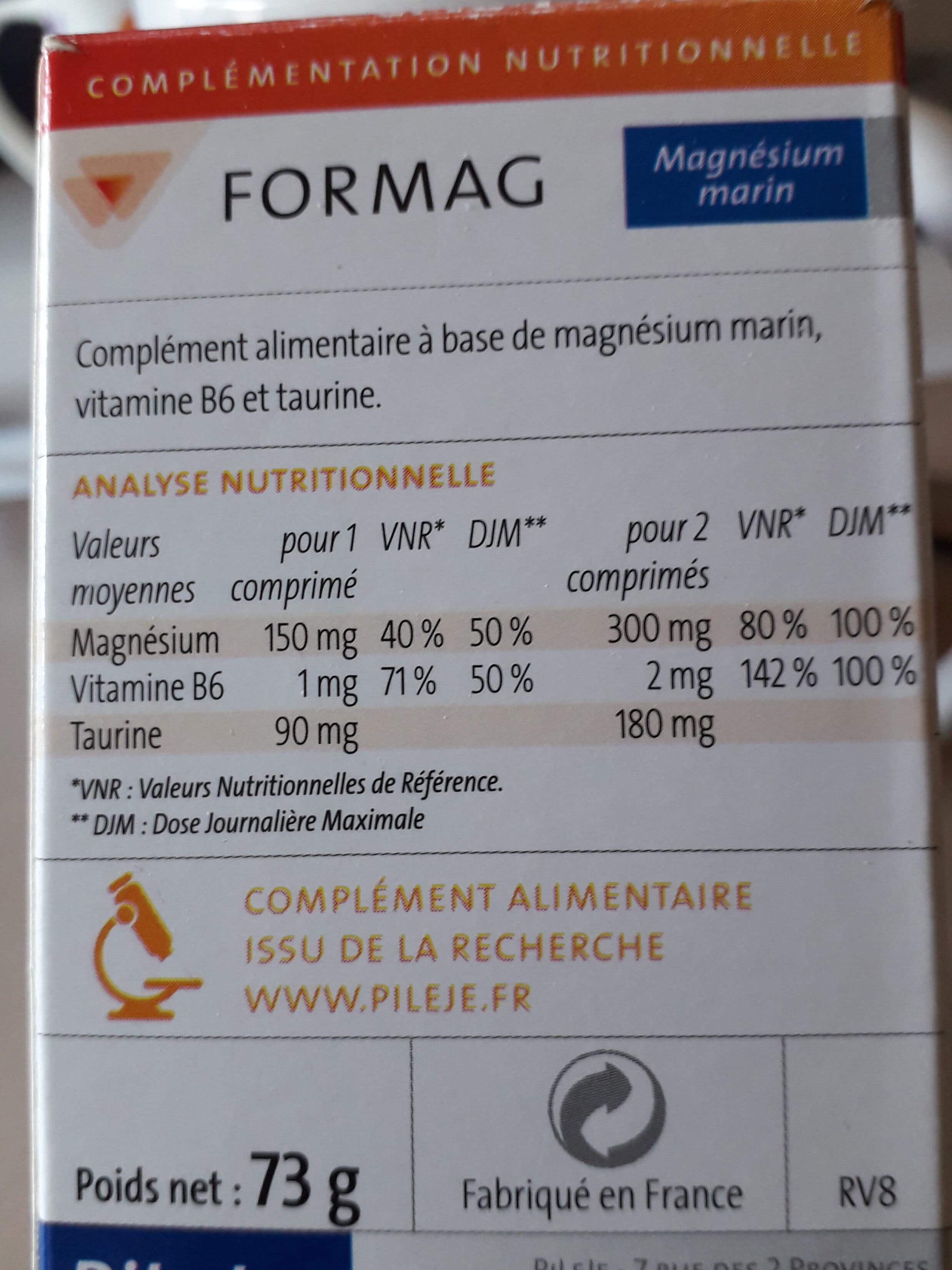 Open Food Facts Pileje Formag Equilibre Nerveux / Fatigue packshot