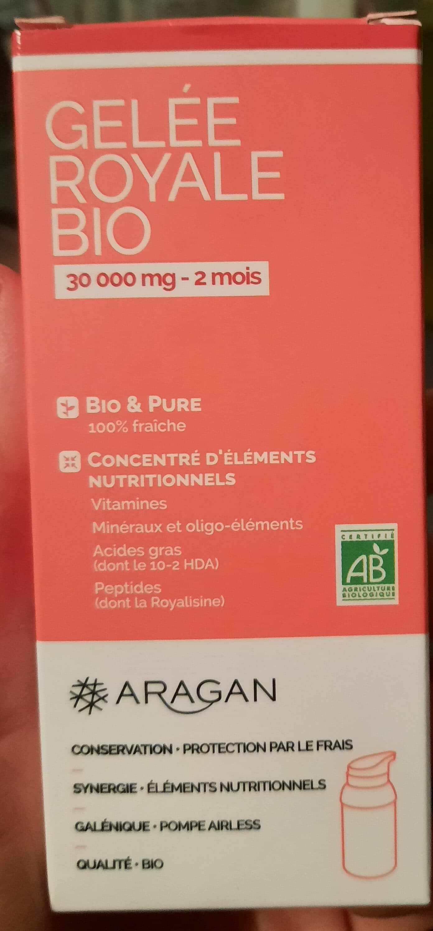 Aragan Gelée Royale Bio packshot