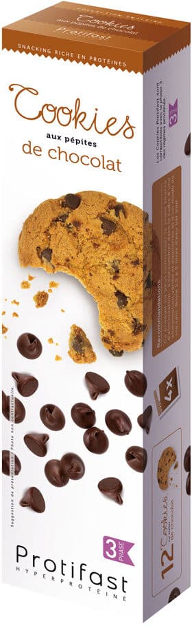 Protifast Protifast Cookies aux Pépites de Chocolat - 12 Cookies packshot