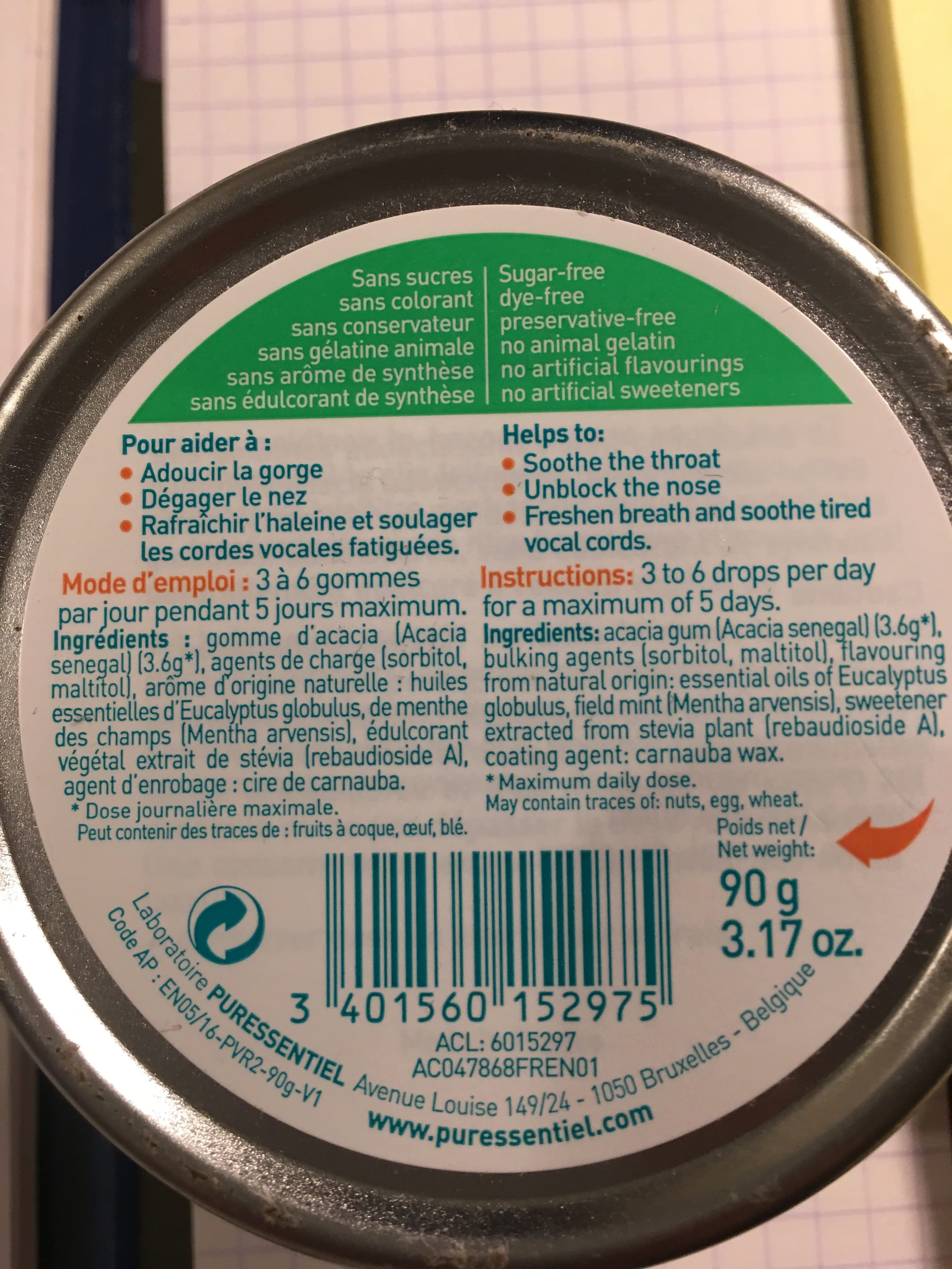 Puressentiel Puressentiel Respiratoire Gommes Adoucissantes packshot