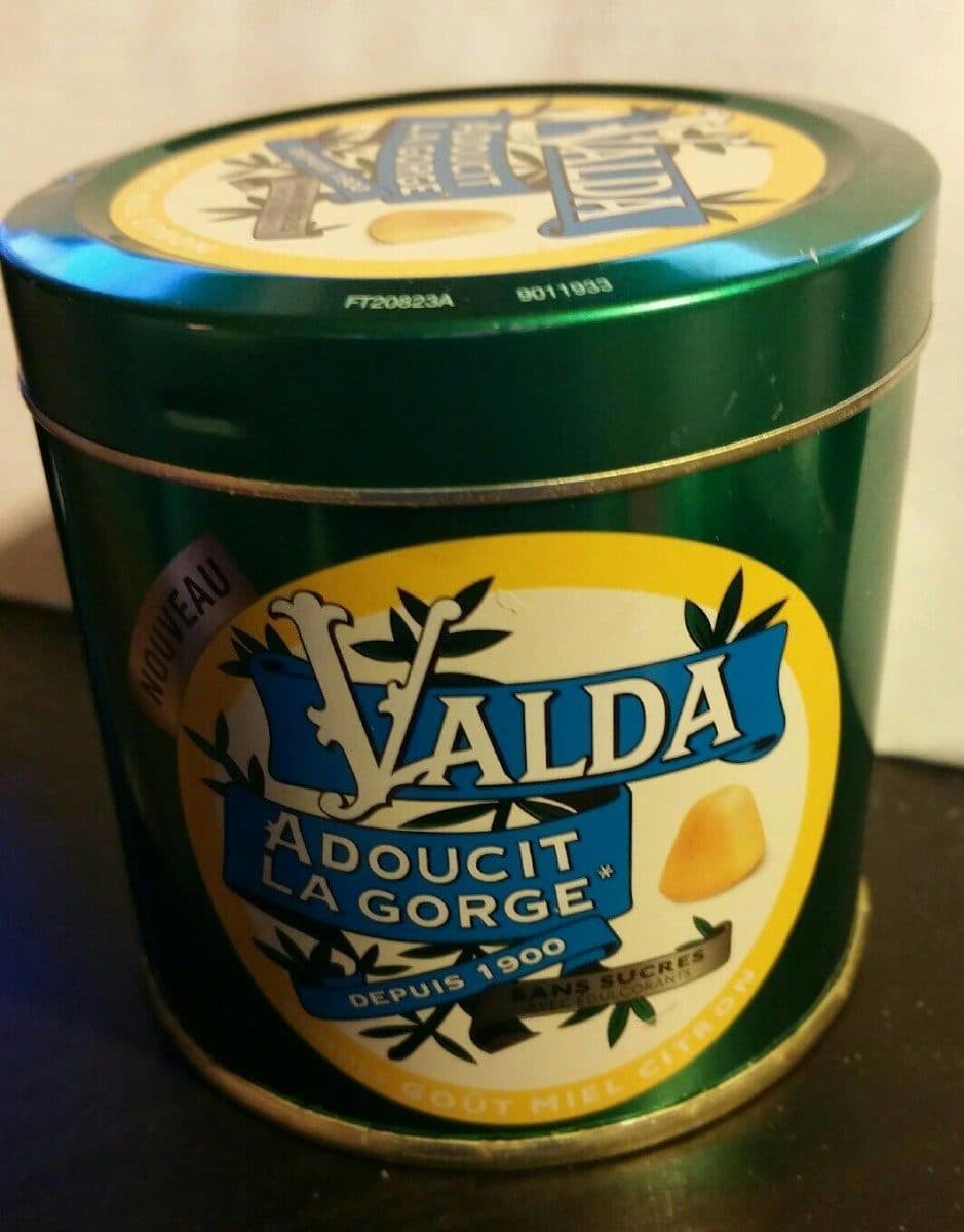 Oméga Pharma Valda Gommes sans sucres goût miel citron packshot