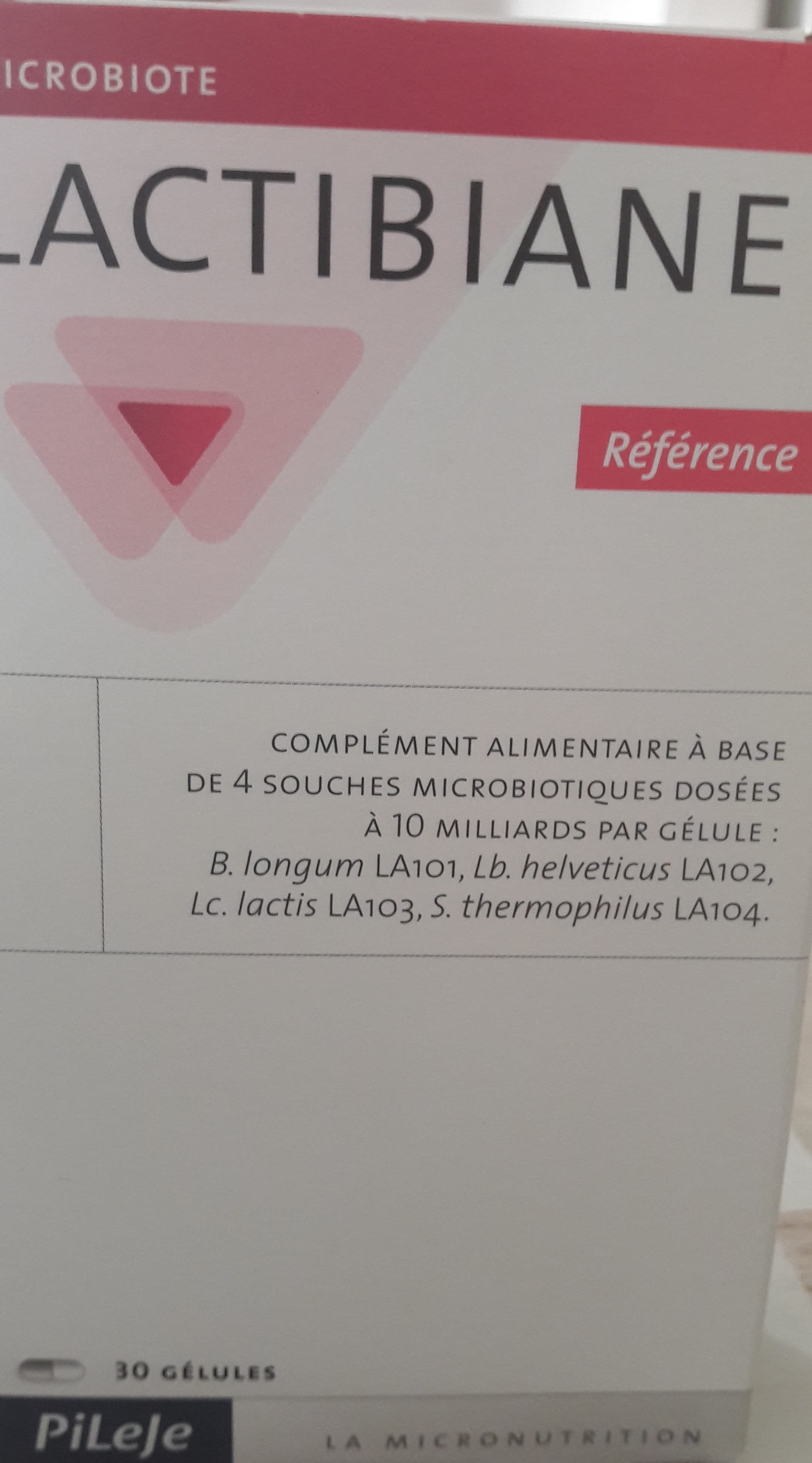 Open Food Facts Pilèje Lactibiane Référence 30 Gélules packshot