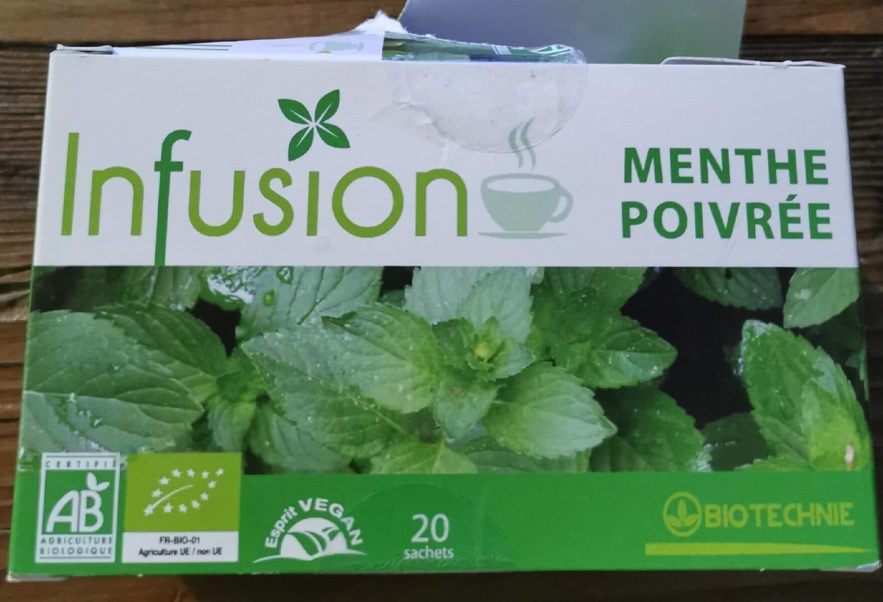 Open Food Facts Biotechnie Infusion Menthe Poivrée Bio - 20 Sachets packshot