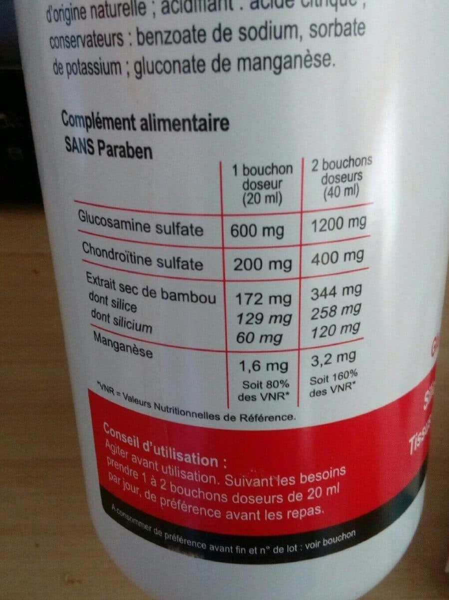 Open Food Facts Silagic Silagic Rouge Gluco-chondro Buvable - Flacon packshot