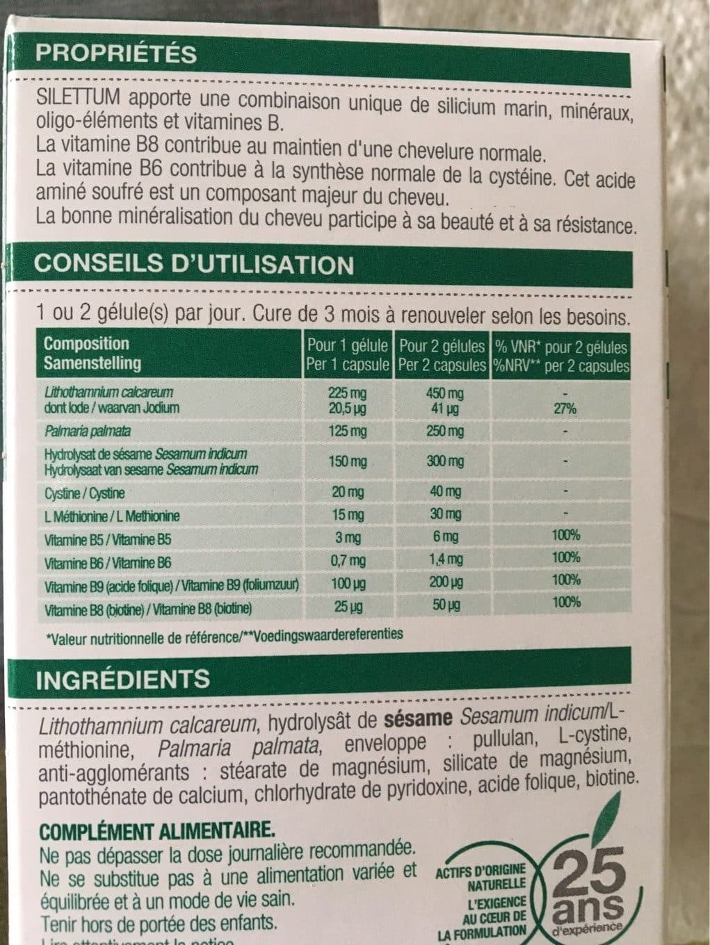 Jaldes Silettum Croissance Cheveux 60 Gélules packshot