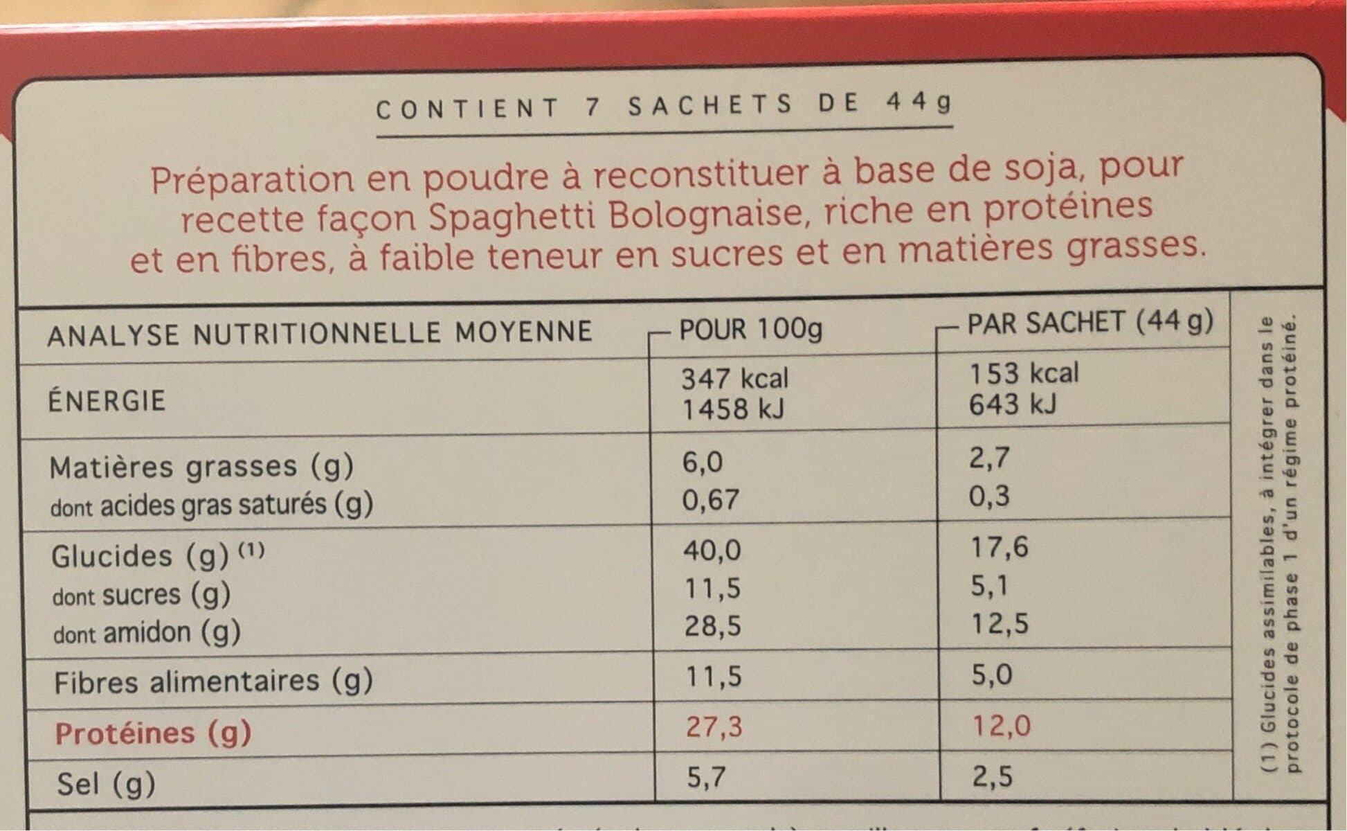 Protifast Spaghetti bolognaise packshot