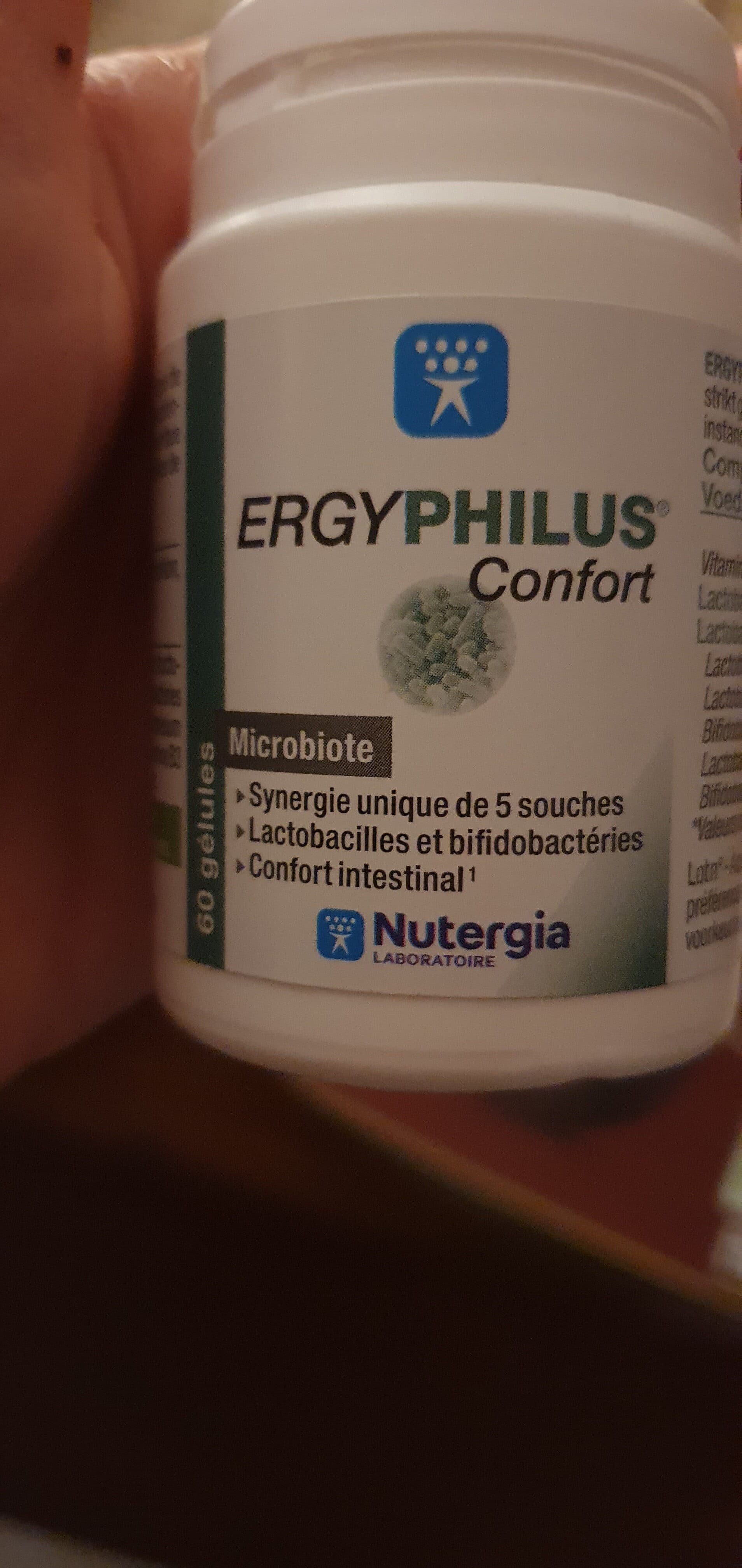 Open Food Facts Ergyphilus Confort - 60 Gélules - Nutergia packshot
