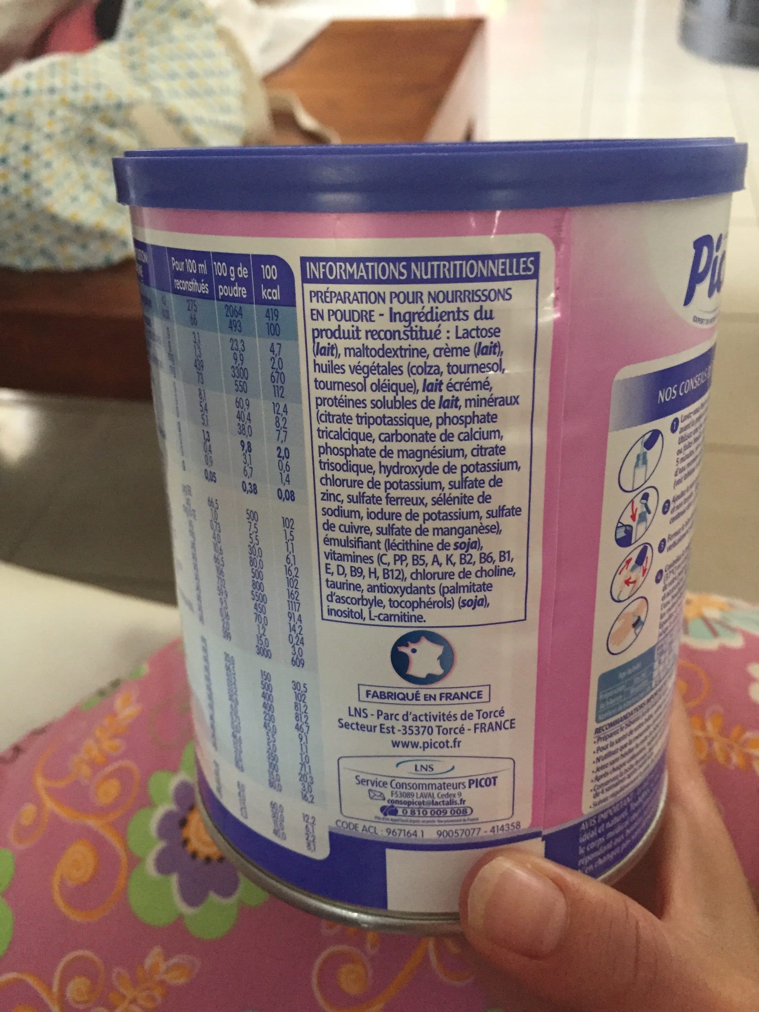 Picot Lait Relais 1er Age De 0 a 6 Mois Picot, 400 G packshot