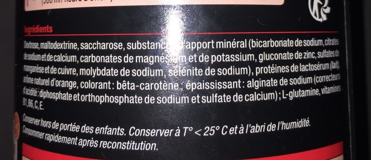 Open Food Facts Ergysport Effort Goût Orange - 450 G - Nutergia packshot
