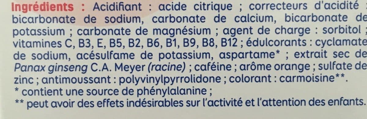Open Food Facts Alvityl Tonus Effervescent Ginseng Et Caféine 20 Comprimés packshot