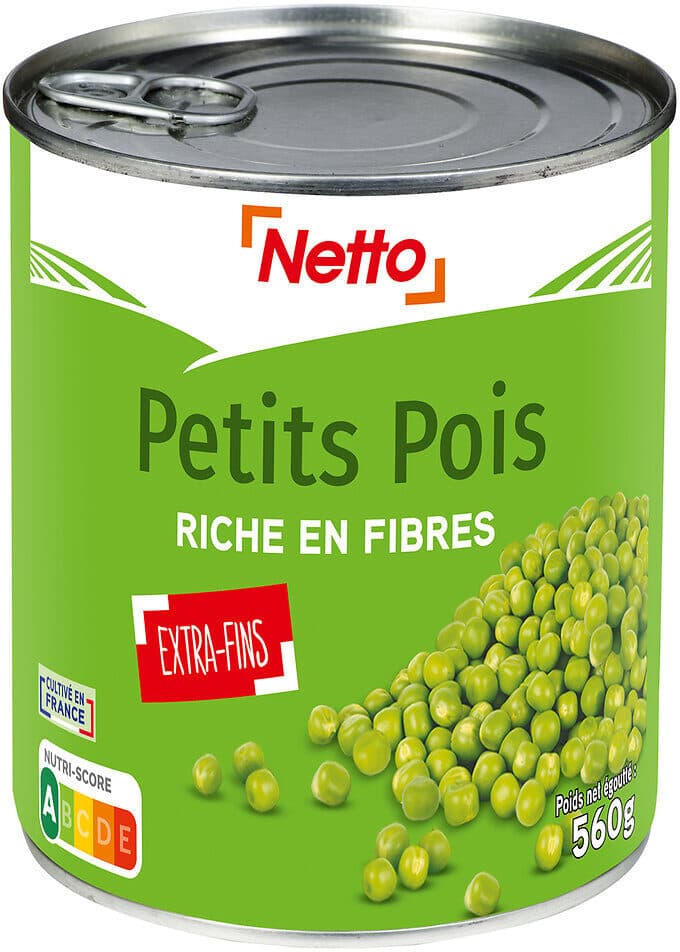 Netto Petits pois extra fins - 4/4 560g packshot