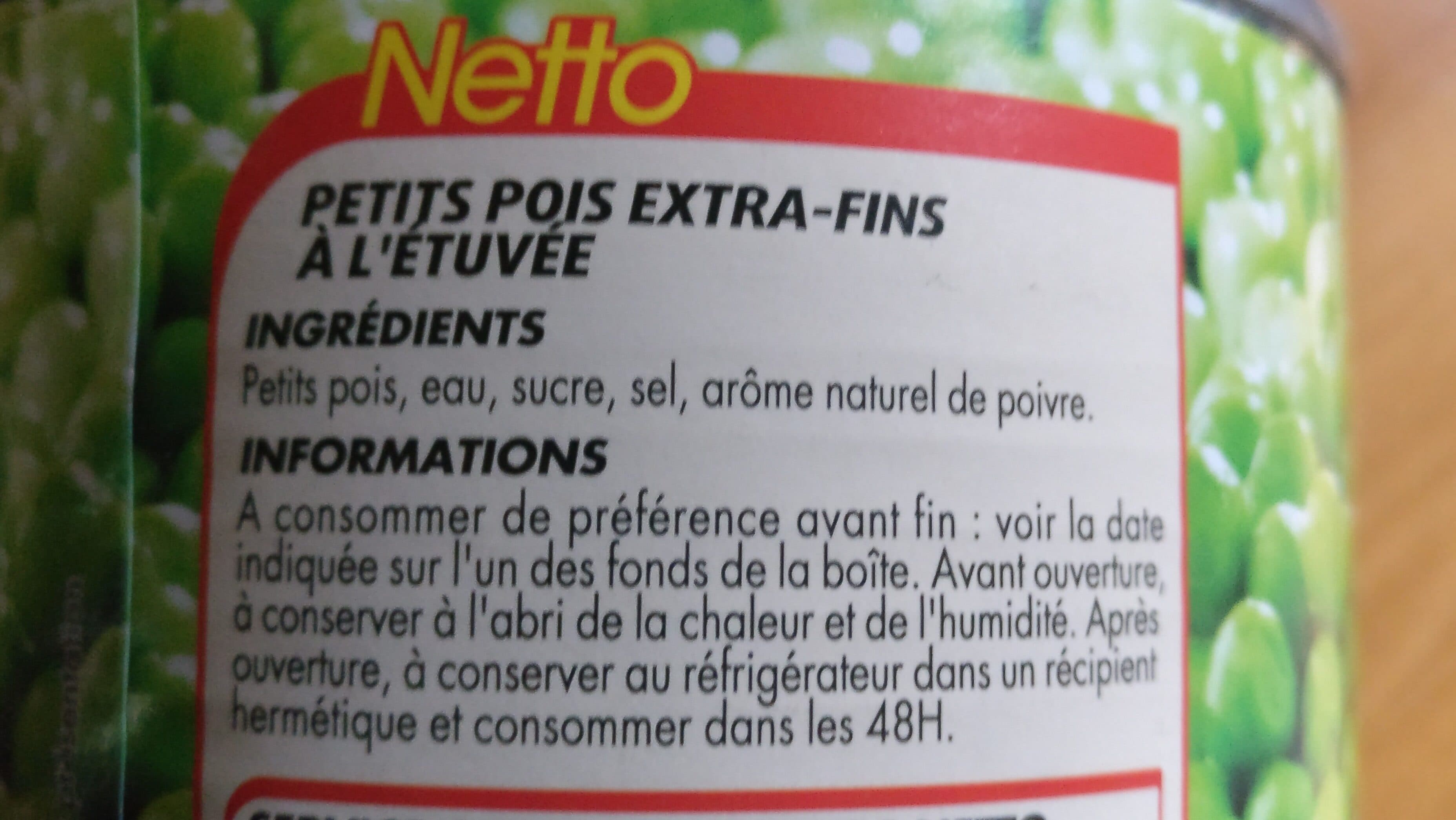 Netto Petits pois extra fins - 4/4 560g packshot