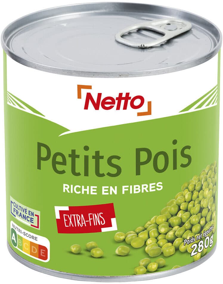 Netto Petits pois extra fins - 1/2 280g packshot