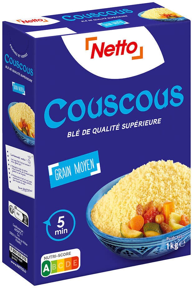 Netto NETTO couscous moyen étui 1kg packshot