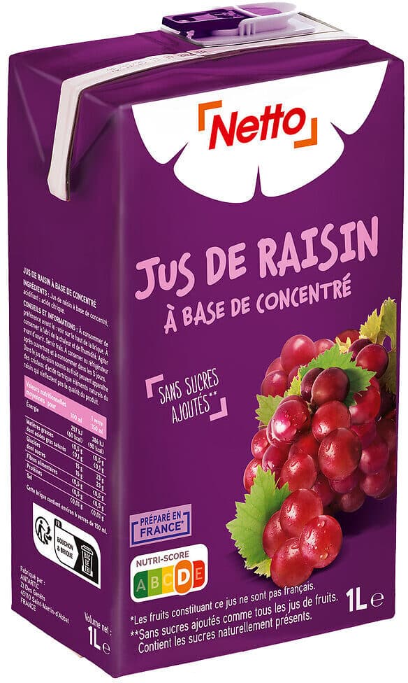 Netto Abc raisin brique 1l packshot