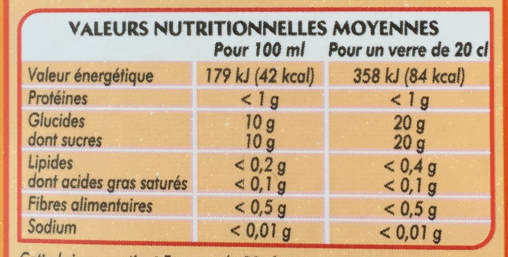 Netto Abc orange sans pulpe brique 1l packshot