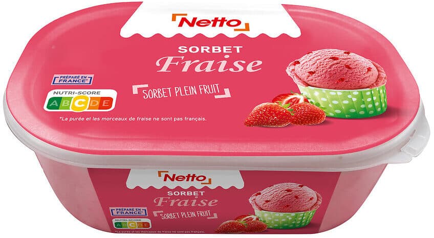 Netto Bac sorbet fraise - 1L packshot