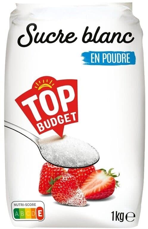 Top budget Sucre sachet Poudre 1 Kg packshot