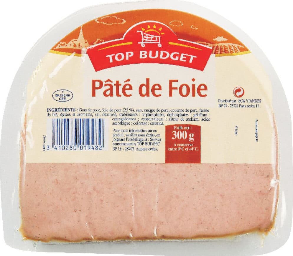 Top budget PÂTÉ DE FOIE packshot