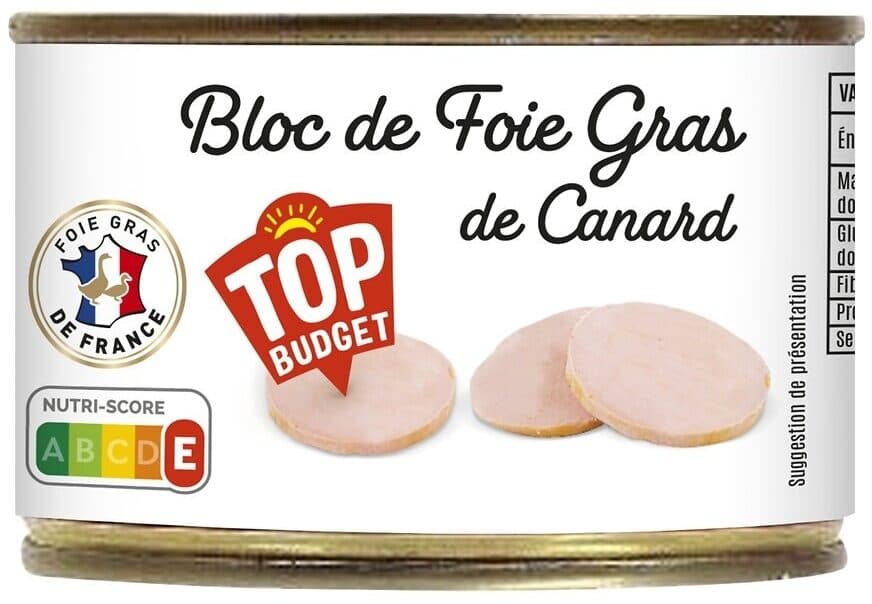 Top budget BLOC de foie gras de canard - 150 g (FDR) packshot