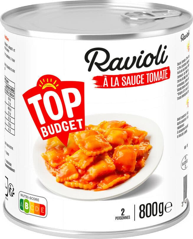 Top budget Ravioli sauce tomate packshot