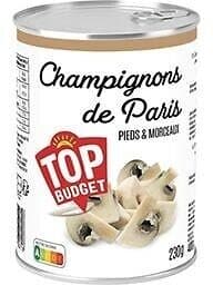 Top budget Champignons pieds et morceaux - 1/2 packshot