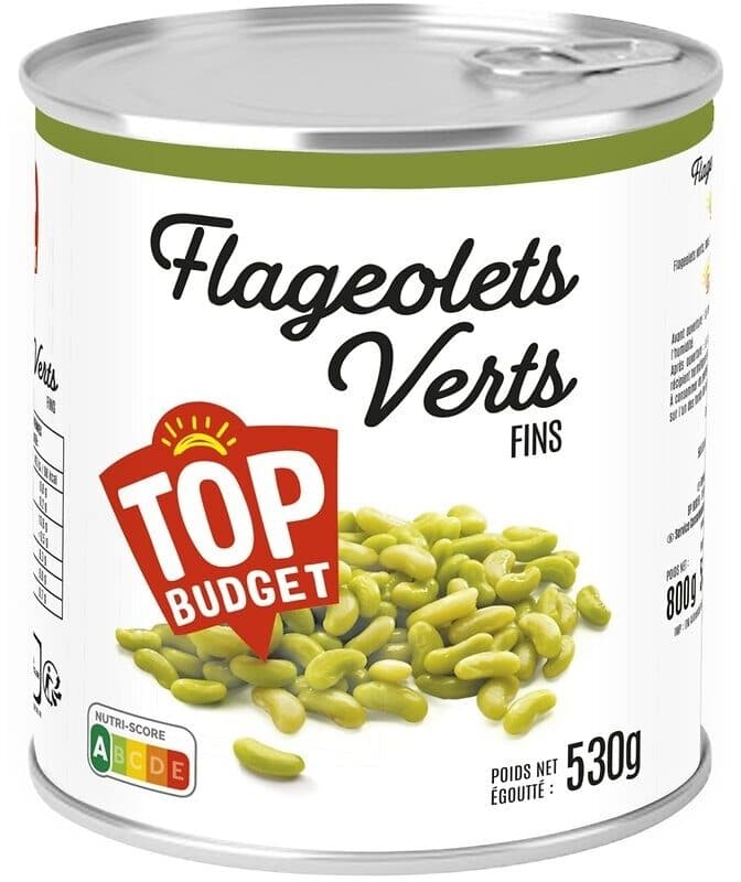 Top budget Flageolets verts fins - 4/4 530g packshot