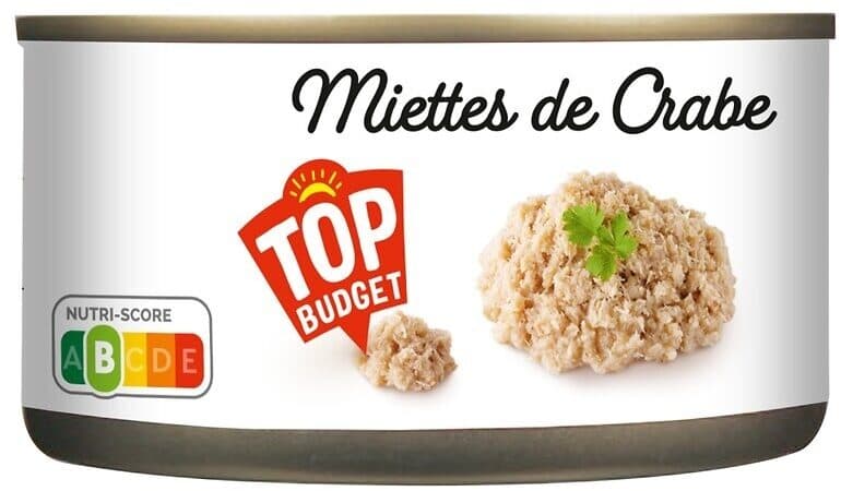 Top budget Miettes de crabe 170g 121g packshot