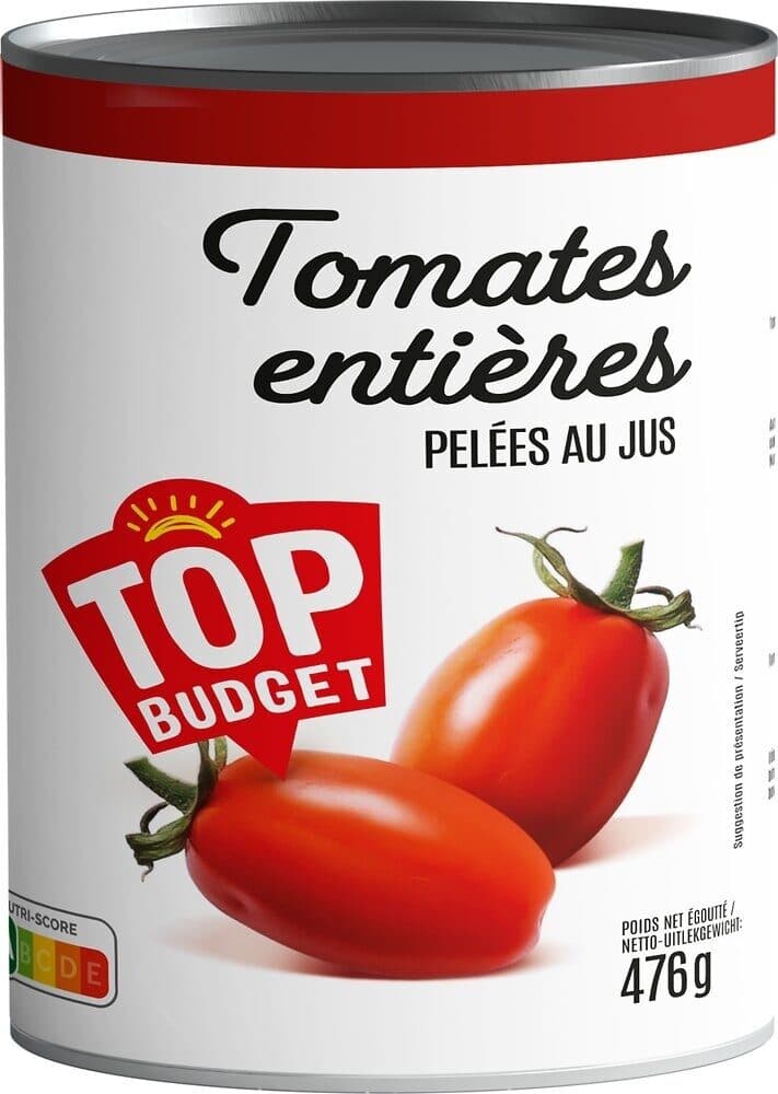 Top budget Tomates entières pelées 4/4 packshot