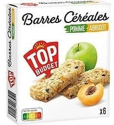 Top budget Barres de céréales pomme abricot - 125 g packshot