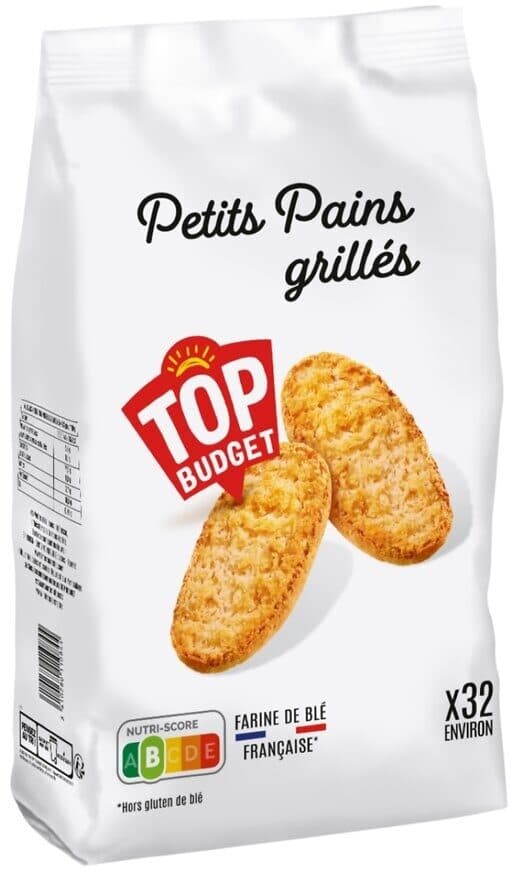Top budget Petits pains grillés nature / au froment packshot