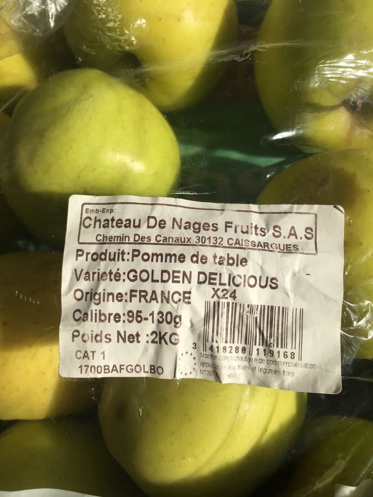 Open Food Facts Pomme golden packshot