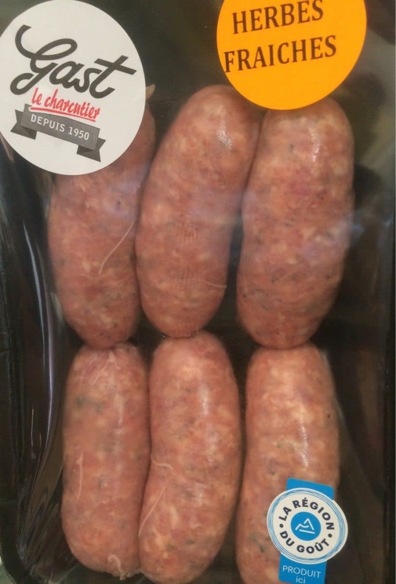 Open Food Facts Saucisses herbes fraiches packshot