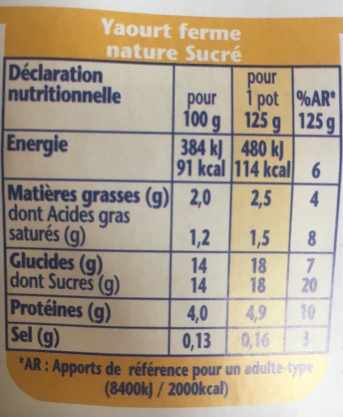 Danone Danone Sucré packshot