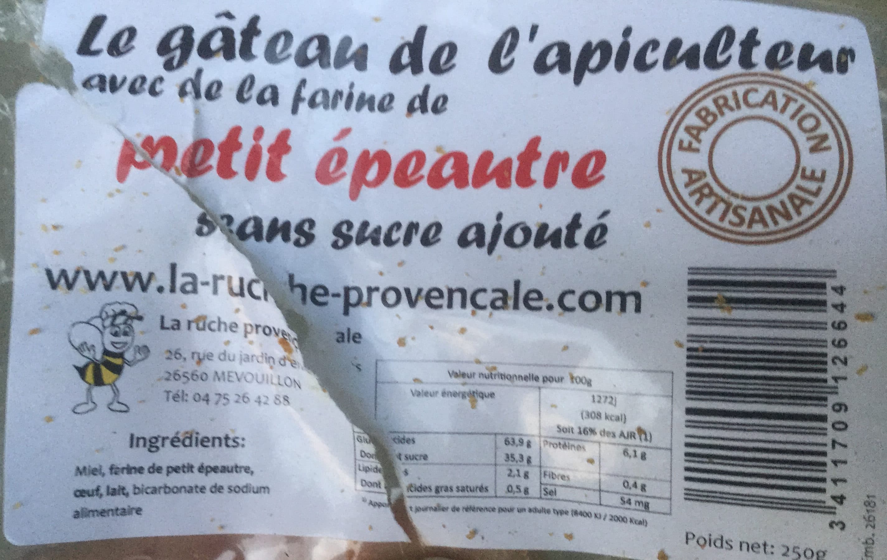 La Ruche Provençale Le gâteau de l'apiculteur avec de la farine de petit épeautre packshot