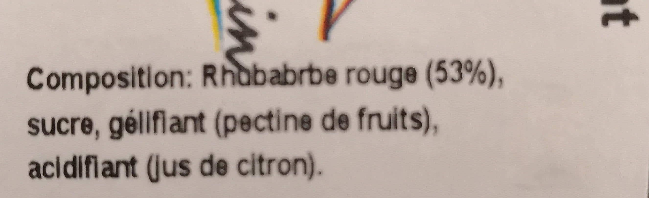 La Ferme de la Source Confiture de rhubarbe rouge packshot