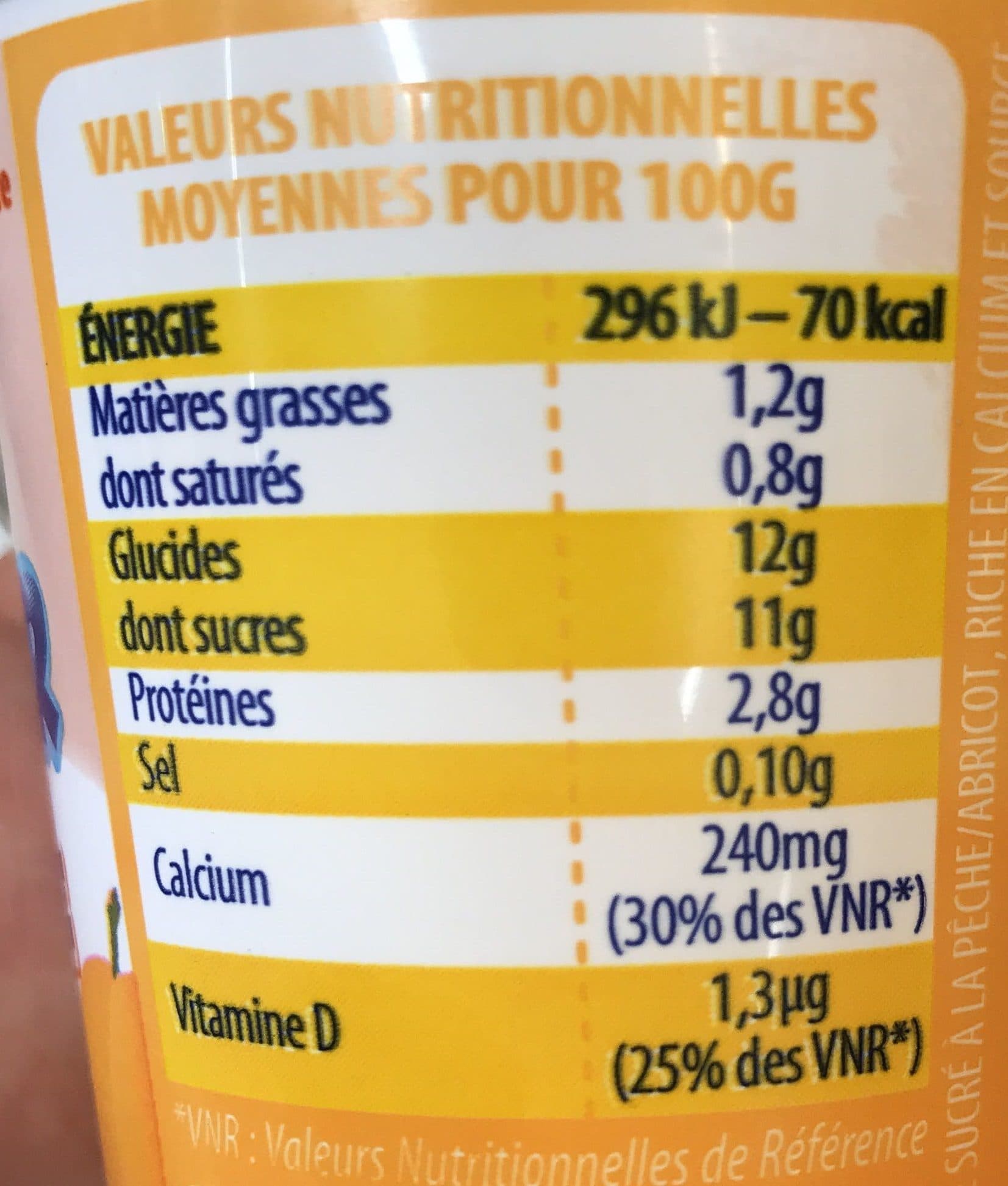 Sans marque Yakaboir Pêche/Abricot packshot