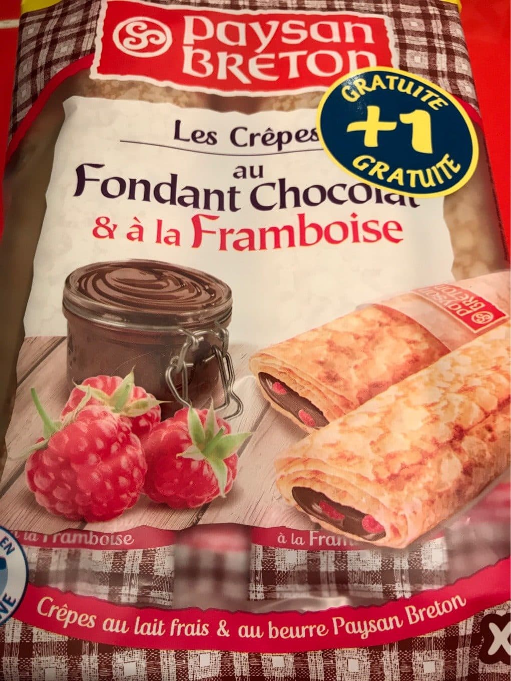 Paysan Breton Les crepes au fondant chocolat & a la framboise packshot