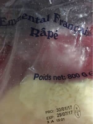 Aucune Emmental Francais Rapé 800g packshot