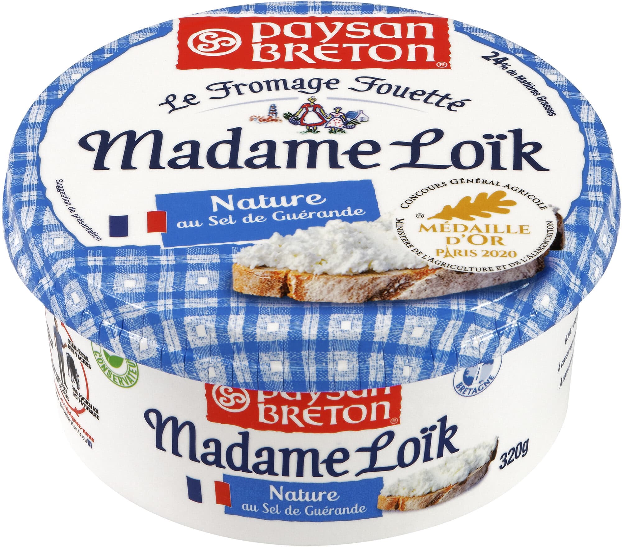 paysan breton Paysan Breton - Le Fromage Fouetté Madame Loïk - Nature au Sel de Guérande packshot