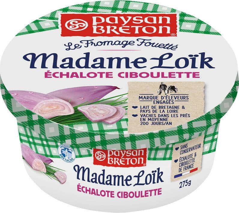 Le Fromage Fouetté Madame Loïk Fromage Tartinable Échalote Ciboulette packshot