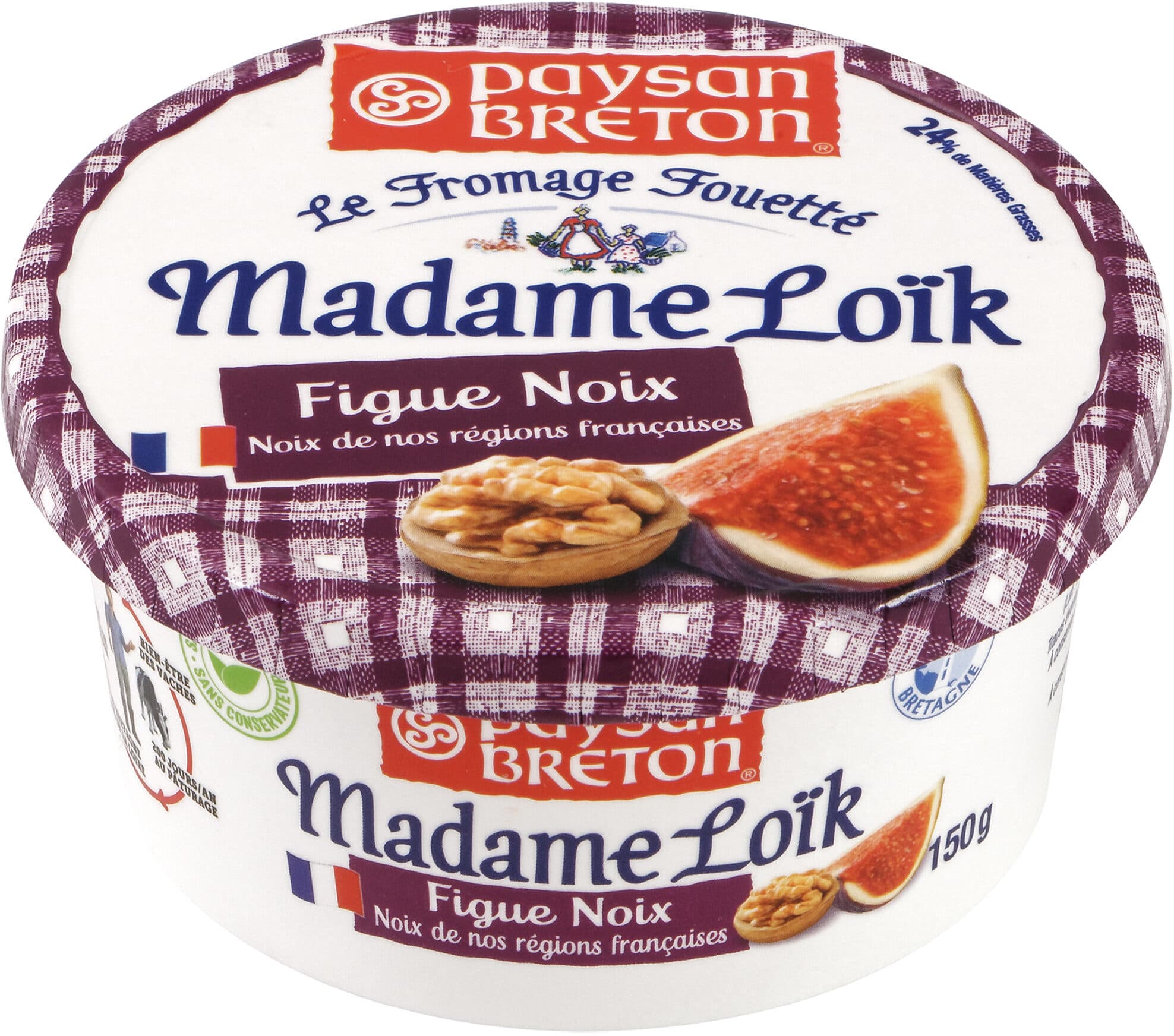 Paysan Breton Le Fromage Fouetté Madame Loïk - Figue Noix de nos régions françaises packshot