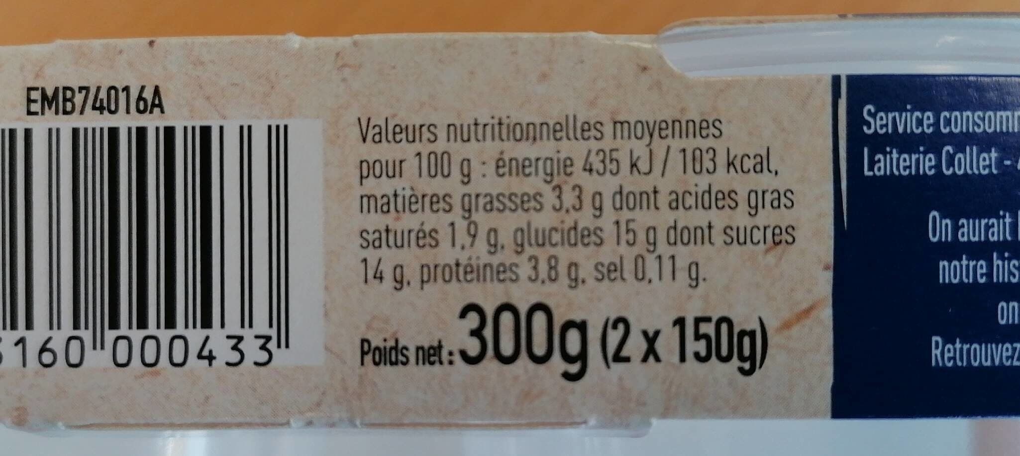 Ferme collet Yaourt au lait entier poire caramel packshot
